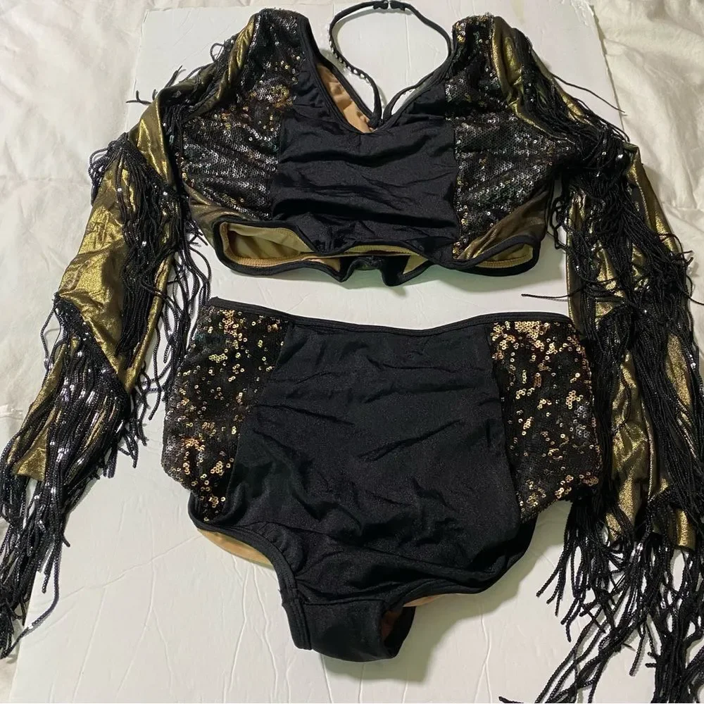 Revolution Tenth House 2 piece dance costume fringe ZERO GRAVITY TH25247 MA adul